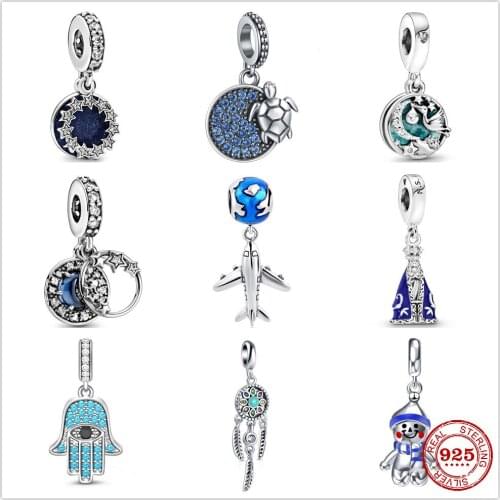 New 925 Sterling Silver Turtle Tail Snowman pendant with turtle tail fit Pandora charm diy original jewelry for women