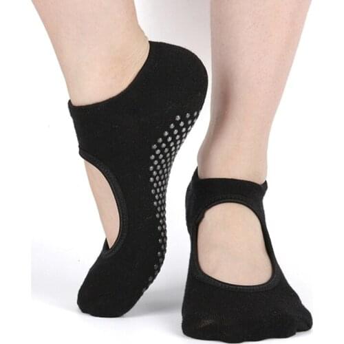 1 Pair Sports Socks Sweat-absorbent Breathable Cotton Backless Yoga Socks For Ballet Dance Fitness Size For 34-39