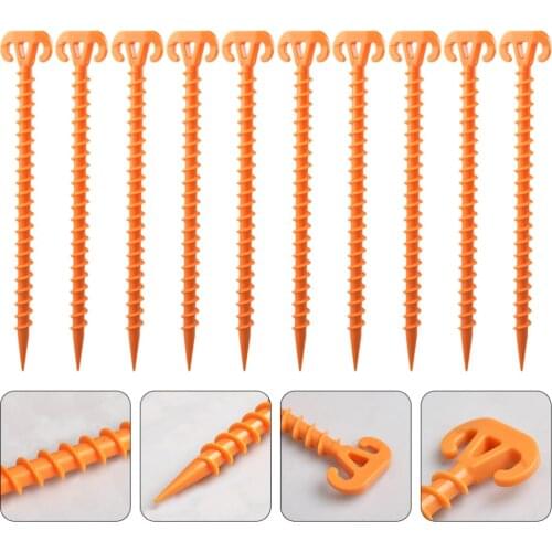 10pcs Spiral Tent Stakes 28cm Windproof Tent Pegs Camping Screw