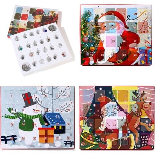 24 days Countdown Christmas DIY Advent Calendar necklace jewelry Gifts box Decorations Home Party Decorative Girlfriend surprise
