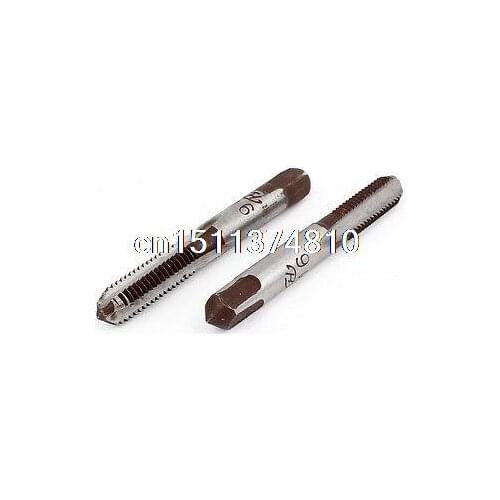 2x Square Head HSS M6 4 Flutes Hand Screw Threaded Metric Plug Taps Replacements