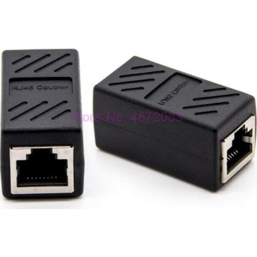 500pairs RJ45 Coupler ethernet cable LAN connector inline Cat7/Cat6/Cat5e Ethernet Cable Extender Adapter Female to Female