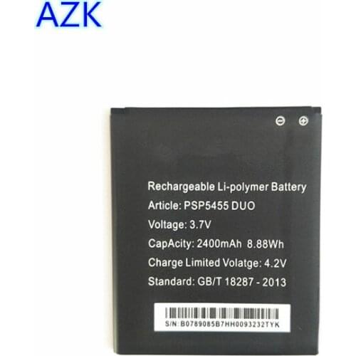 AZK Rechargeable 3.7V 2400mAh PSP5455 DUO Battery for Prestigio Multiphone PSP5455 DUO battery Smartphone