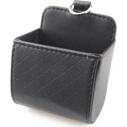 Car Air Vent Dashboard Tidy Hanging Leather Organizer Box for Volvo S40 S60 S80 XC60 XC90 V40 V60 C30 XC70 V70
