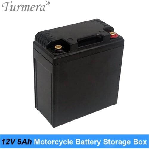 Turmera 12V 5Ah 6Ah Motorcycle Battery Storage Battery Box Can Hold 10Piece 18650 Li-ion Battery or 5Piece 32700 Lifepo4 Battery