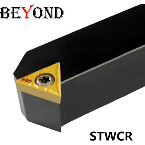 BEYOND External Turning Tool Holder Lathe Cutter STWCR 1616 STWCR1212H11 Shank Solid Carbide Inserts Boring Bar 12mm 16mm