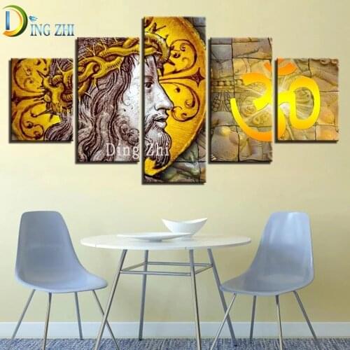 Diy Diamond Painting 5D Christian Character Jesus Religion Mosaic Diamond Embroidery Sale Rhinestone Full Square Round Home Gift