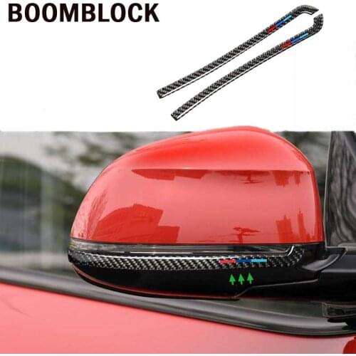 For BMW X5 F15 X6 F16 X3 F25 X4 F26 Carbon Fiber Rearview Mirror Anti-rub Strip Car Anti-collision Stickers Accessories Auto