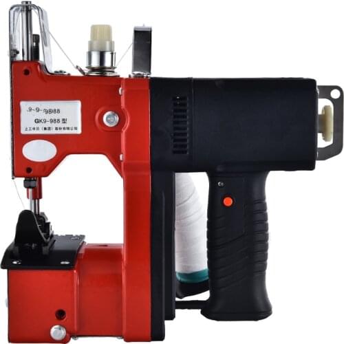GK9-988 Electric Sewing Machine Handbag Machine 220V/210W Woven Bag Packaging Sealing Device Portable Press Packing Sealing Too