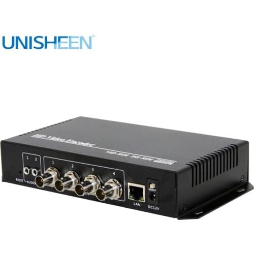 Unisheen SRT RTSP RTMPS UDP H.265 HEVC H.264 4in1 SDI Video Encoder Transmitter Live Streaming Youtubve Facebook Broadcast Onvif