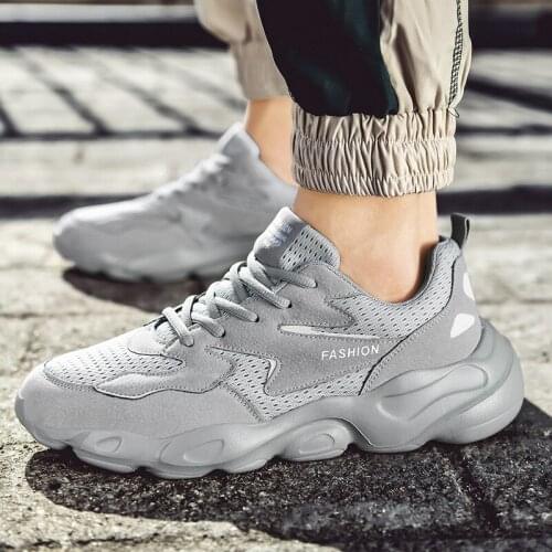 Fashion Mens Running Shoes Lightweight Comfortable Mens Trendy Shoes Male Flats Breathable Air Mesh Outdoor Zapatillas Hombre