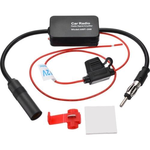 Mayitr 12V Car Amplifier Radio FM Antenna Signal Car Auto FM/AM Booster Windshield Mount Antenna Aerials Automobile Radio