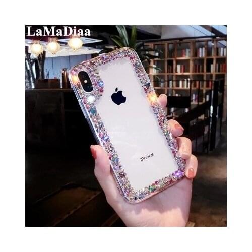 Fashion The New Capa Bling Diamond Rhinestone Crystal Clear Soft Cases For Xiaomi Redmi 9 9A 9T Pro Note9 Pro Max Note9S Note8