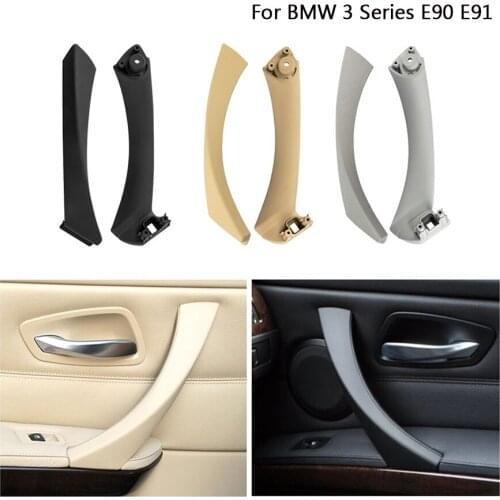 Car Inner Handle Interior Door Panel Pull Trim Cover Gray Beige Black Left Right For BMW 3 Series E90 E91 316 318 320 325 328