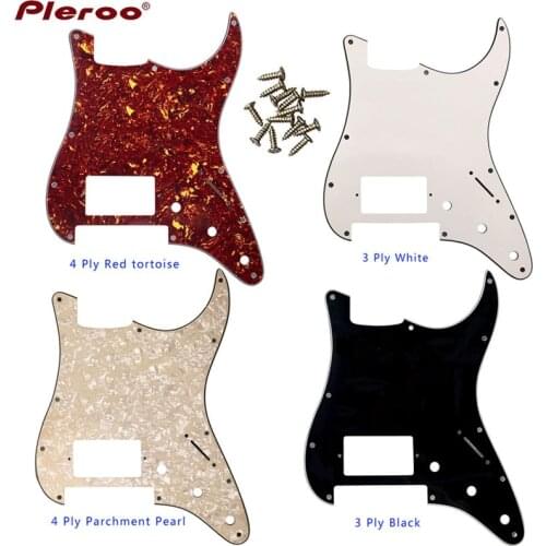 Custom Pleroo Guitar Pickguard-For US 11 Screw Holes Stratocaster With Floyd Rose Tremolo Bridge PAF Humbucker H Scratch Plate