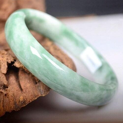 Natural Green Jade Bangle Bracelet Genuine Hand-Carved Charm Jewelry Accessories Fashion Amulet for Men Women Lucky Gifts