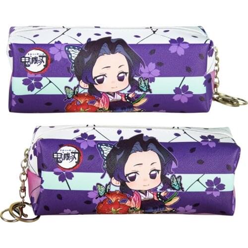 Anime Demon Slayer Ghost Blade Cartoon Print Pen Bag Student Pencil Case Boys Girls Storage Bag Kids School Supplies Stationery