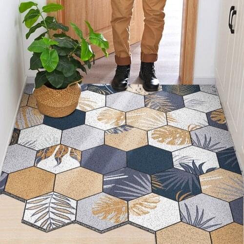 Christmas rug Doormat Carpet Silk Loop Hallway Entrance PVC Foot Door Mat Stain Resistant Remove Mud Home Indoor Mat Carpet