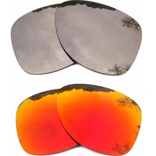 Silver Mirrored & Orange Red Mirrored Polarized Replacement Lenses for Crosshair 2012 Frame 100% UVA & UVB
