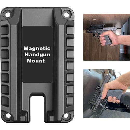 Tactical Magnetic Gun Holster Military Quick Draw Gun Magnet Mount Fits Flat Top Handguns Pistol Rifle Pouch Hunting Accessories