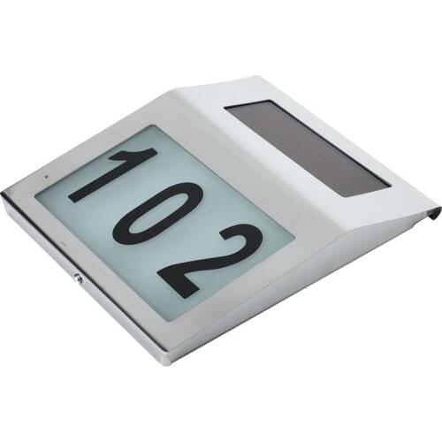 Solar Lights Waterproof Solar Powered Doorplate Light 2led Wall-Mounted House Numbering Indicator Light Courtyard Wall Lamp
