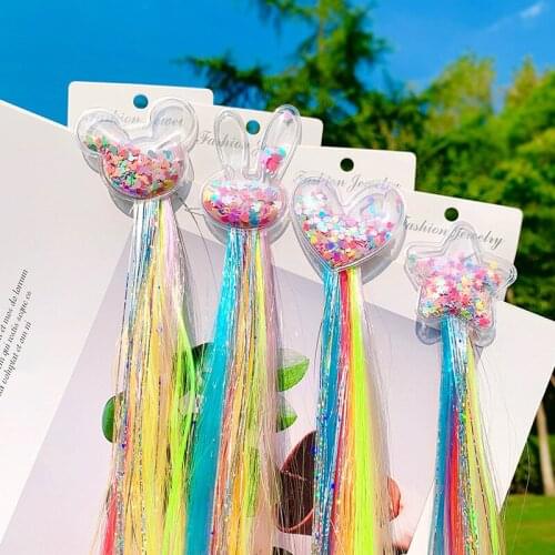 Cute Bow Hairpins Baby Seuqin Hair Clips for Girls Kids Hair Accessories Headband Girls Hair Braid Child Headdress Princess