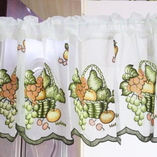 European style Curtain For Kitchen white Window Screening Solid Door Curtains Drape Panel Sheer Tulle For Living Room