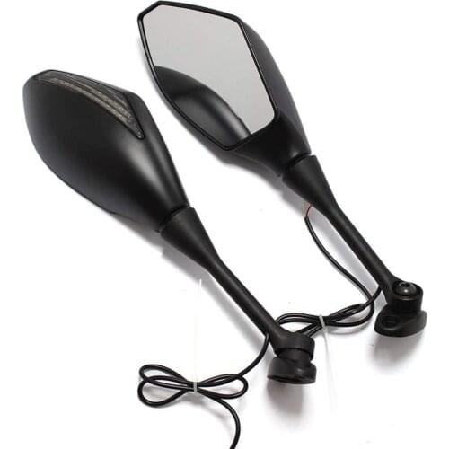 MOTORCYCLE LED TURN SIGNAL MIRRORS For KAWASAKI NINJA 6R 9R 650R 250R 636 YAMAHA YZF R1 R6 R6S/ SUZUKI GSXR 600 750 1000 KATANA