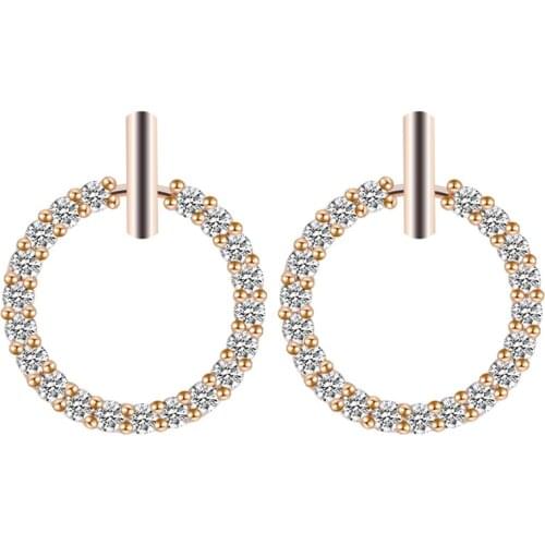 POTCET Korea 2021 Fashion Trend Womens Circle Earrings Retro Simple Earrings Geometric Trend 2021 Jewelry Free Shipping