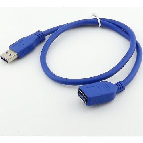 1pc USB 3.0 A Male Plug To 3.0 A Female Socket Super Fast Extension Cable Cord 50cm