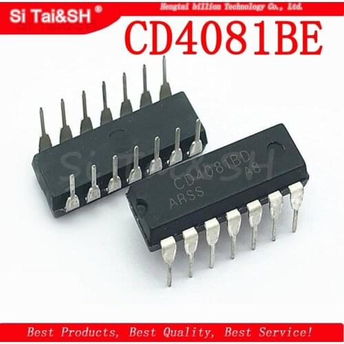 10PCS CD4081BE DIP14 CD4081 DIP 4081 4081BE DIP-14 new and original IC