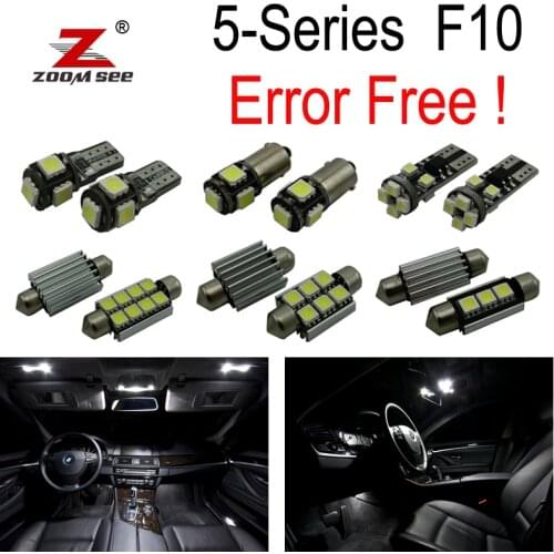 20pc X Canbus for BMW 5 Series F10 520i 528i 530i 535i 550i M5 LED Interior dome Light Kit Package (2011-2016)