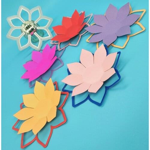 3D flowers, 8 corner flowers, photo frame craft mold, metal cutting mold, DIY scrapbook photo album paper card making decoration