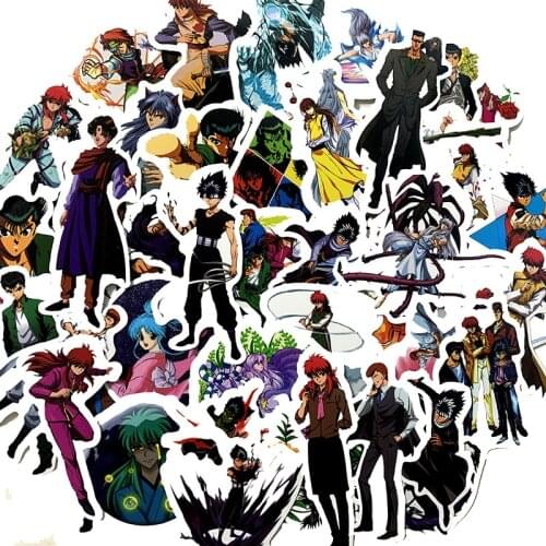 50PCS Japan anime YUYU HAKUSHO waterproof Stickers For Suitcase Skateboard Laptop Luggage Fridge Phone Car Styling DIY Sticker