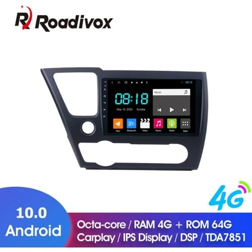 9" Android 10.0 RAM 4G ROM 64G for Honda CIVIC 2014-2017 Car Dvd Gps Navigation Radio Multimedia Player Stereo Head Unit