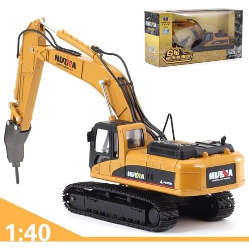 Children Gift 1:40 HuiNa Alloy Broken Disassemble Model With Drilling Hammer Simulation Building Engineering Diecast Toy Model