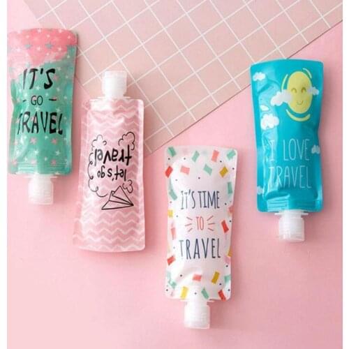 Travel storage bag folding emulsion split bag portable shower gel shampoo bottle face wash