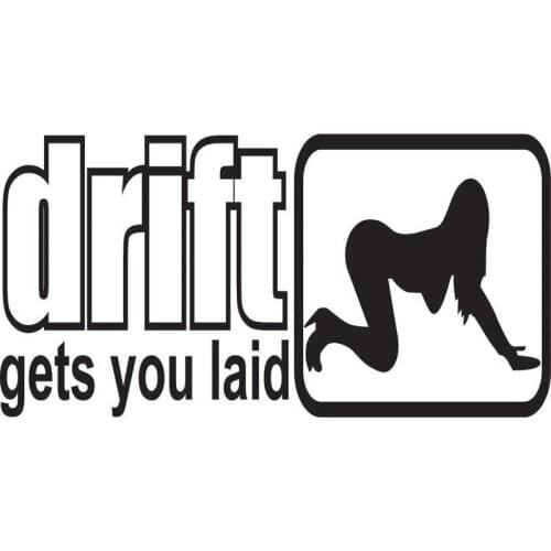 JDM Drift Gets You Lai Cartoon Graffiti Car Sticker Styling Motorcycles Bumper Laptop Cover Scratch Decal Accessories KK16*8cm