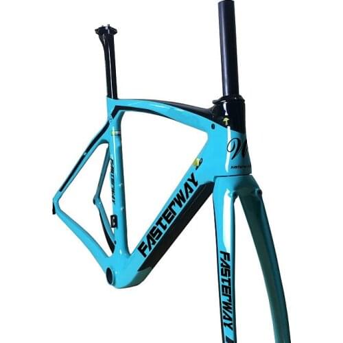 Fasterway XR4 taiwan made carbon frame road bike T1100 UD dark blue black frameset:carbon Frameset+Seatpost+Fork+Clamp+Headset