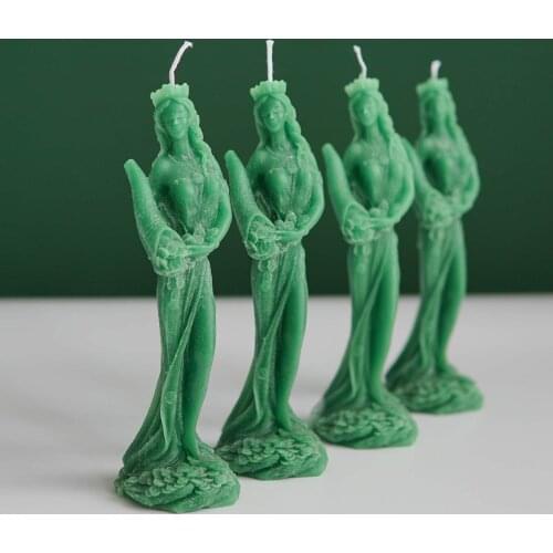 Greek Wealth Goddess Shaped Candle Making Mould Soap Mold For Handcraft Ornaments Home Candle Making DIY Crafts Candle Mould