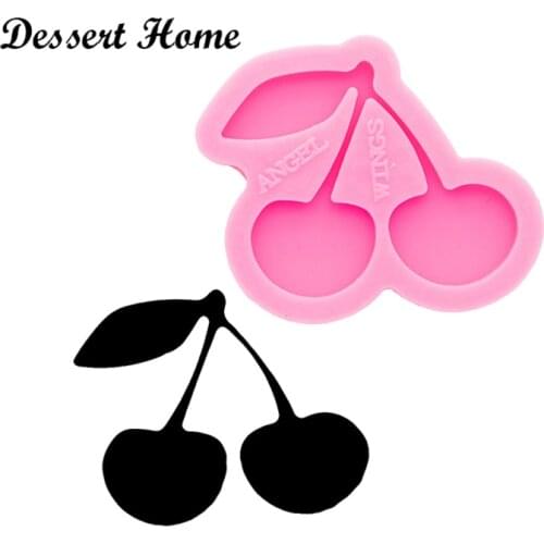 DY0337 Bright Cherry Mold Resin Craft Fit Perfectly on A Pop, Silicone Mould for keychain Epoxy Resin