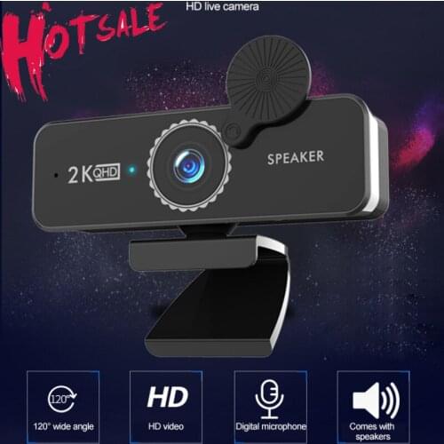 HD 2K Webcam Computer PC Web Camera With Microphone Rotatable Cameras For Live Broadcast Video Calling Conference Work