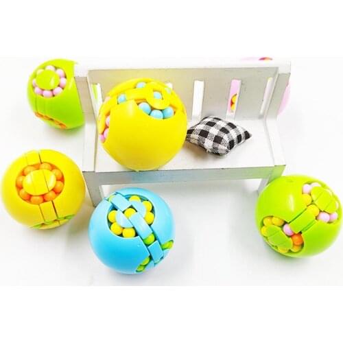 Antistress Toy Colorful Magic Bean Rotating Decompression Magic Beans Ball Puzzle Sensory Educational Toy