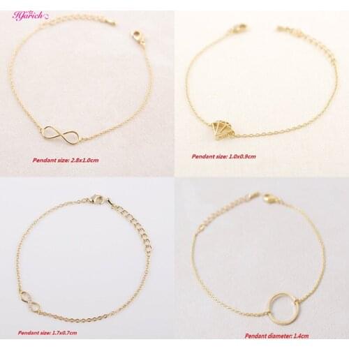 Exquisite Digital 8 Infinity Lucky Hand Bracelets For Women Number Crosses Chain Pulseira Lovers Gifts Bohemian Charm Jewelry