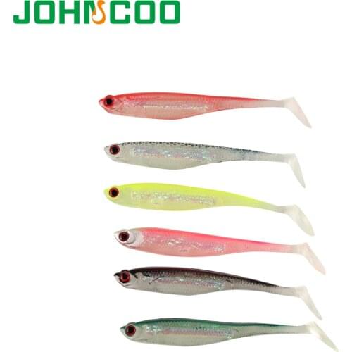 Johncoo Lure 6pcs/lot Silicone Bait 10.5cm 6.4g Fishing Worm Soft Lures iscas Artificiais para pesca Soft Baits Fishing Lure