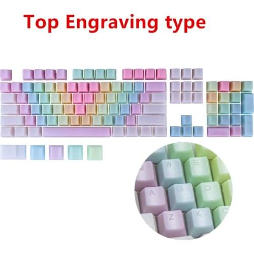 109 keys POM Jelly Keycaps Doubleshot Translucent OEM Profile Keycaps for DIY 60%/87 TKL/104/108 MX Switches Mechanical Keyboard