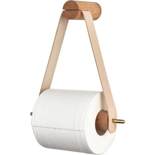 Creative Toilet Roll Holder Multifunction Iron Pipe Wall Mount Paper Towel Rack With Wooden Storage Shelf Retro Bathroom Rack