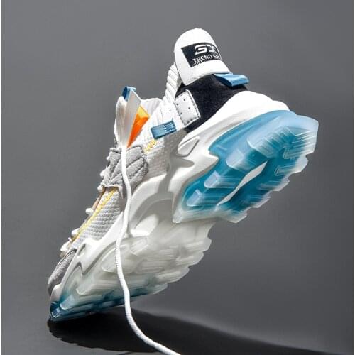 Trendy Mens Running Shoes Breathable Sneakers High Quality Hard-wearing Tenis Shoes Oudoor Walk Cushioning Jogging Lovers Shoes