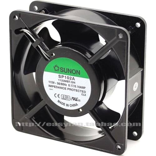 NEW SUNON 12038 double ball bearing 115V/110V 12CM aluminum SP102A cooling fan