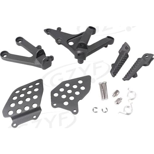 Front Rider Foot Pegs Foot Rest Bracket Kit For Honda CBR600RR F5 2007-2011 Black Motorcycle Spare Parts